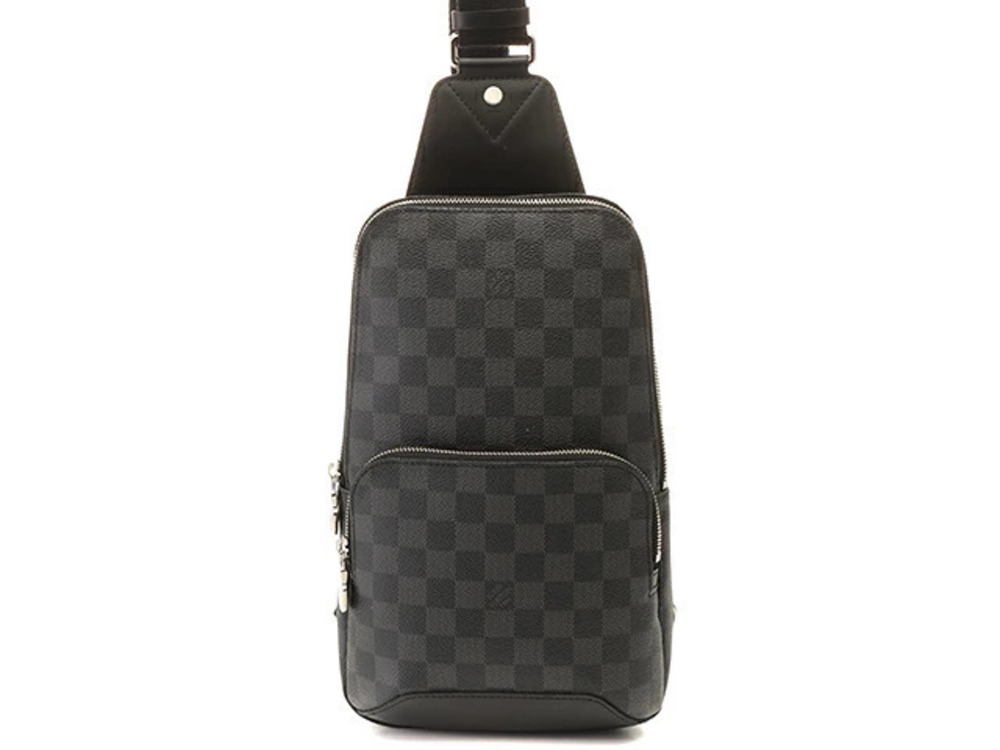 LOUIS VUITTON Avenue Sling Bag Body Damier Graphite Black